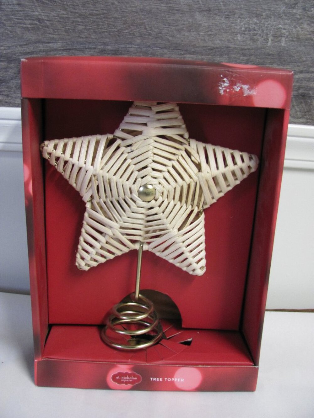 ST NICHOLAS SQUARE CHRISTMAS TREE TOPPER NIP